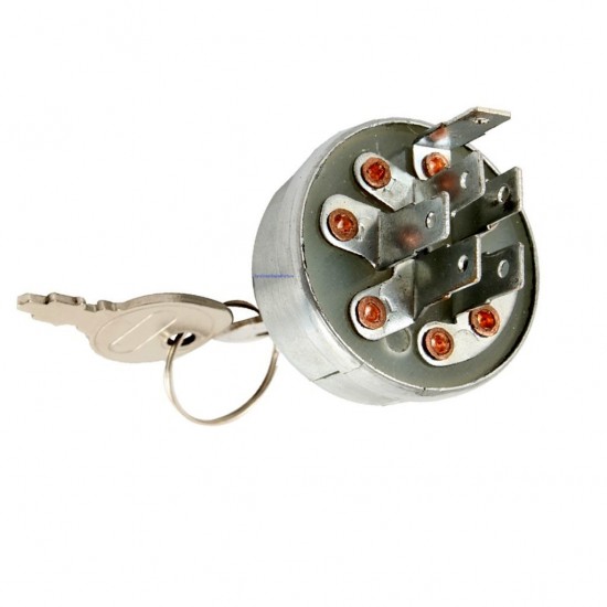 Replacement 6 spade Terminal Clockwise Lawnmower Ignition Switch